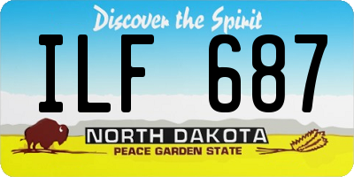 ND license plate ILF687