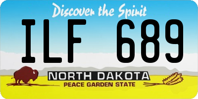 ND license plate ILF689
