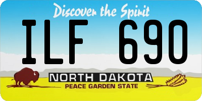 ND license plate ILF690