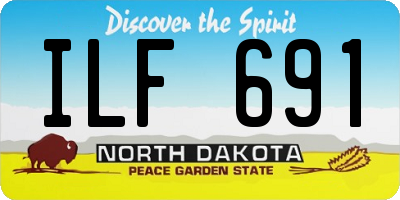 ND license plate ILF691