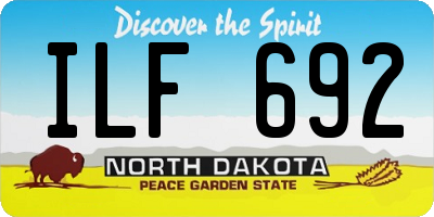 ND license plate ILF692