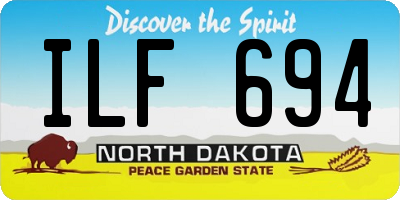ND license plate ILF694