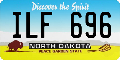 ND license plate ILF696