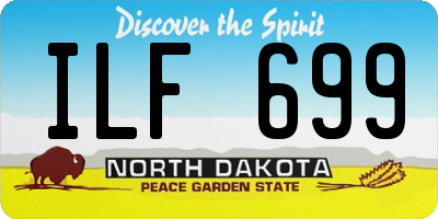 ND license plate ILF699