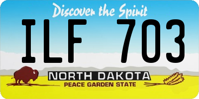 ND license plate ILF703