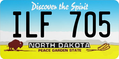 ND license plate ILF705