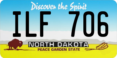 ND license plate ILF706