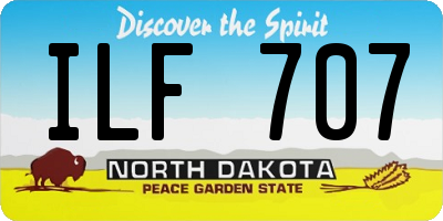 ND license plate ILF707