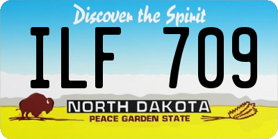 ND license plate ILF709