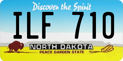 ND license plate ILF710