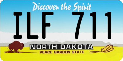 ND license plate ILF711