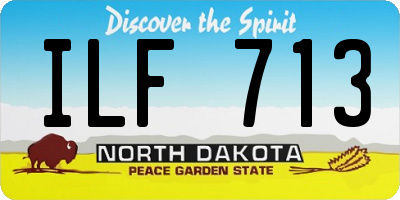 ND license plate ILF713