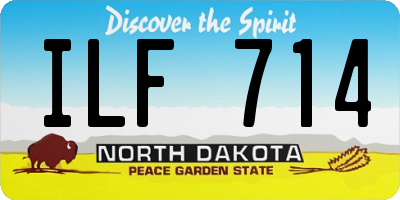 ND license plate ILF714