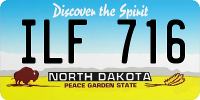 ND license plate ILF716