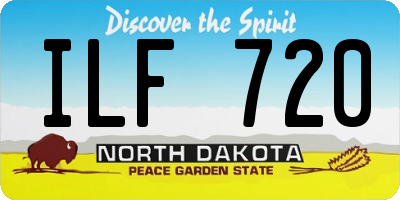 ND license plate ILF720