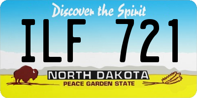 ND license plate ILF721
