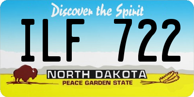 ND license plate ILF722