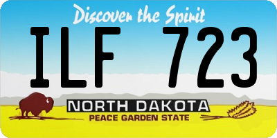ND license plate ILF723
