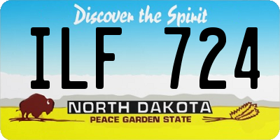 ND license plate ILF724