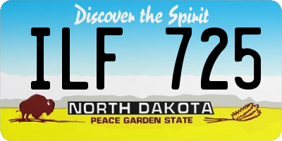 ND license plate ILF725