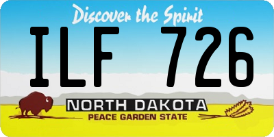 ND license plate ILF726