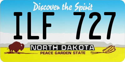 ND license plate ILF727