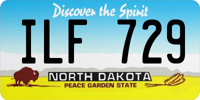 ND license plate ILF729