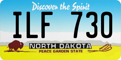 ND license plate ILF730