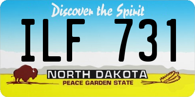 ND license plate ILF731