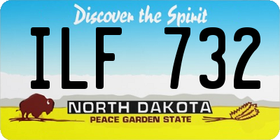 ND license plate ILF732