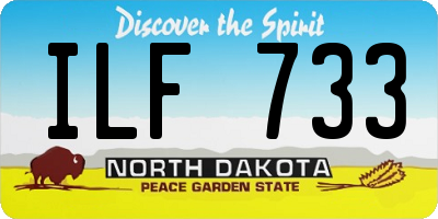 ND license plate ILF733