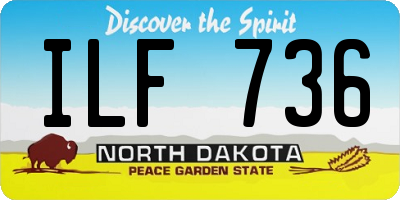 ND license plate ILF736