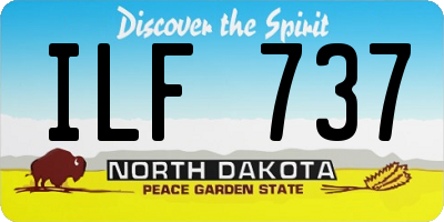 ND license plate ILF737
