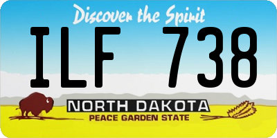 ND license plate ILF738