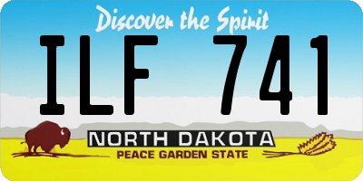 ND license plate ILF741