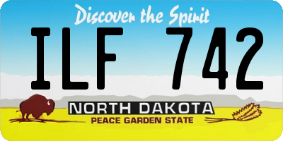 ND license plate ILF742