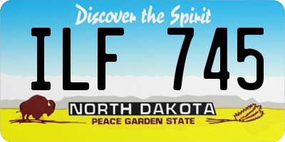 ND license plate ILF745