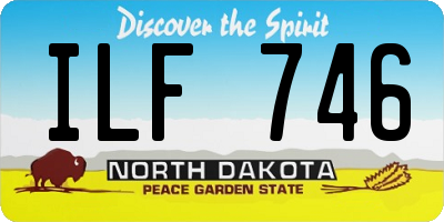 ND license plate ILF746