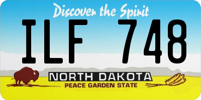 ND license plate ILF748