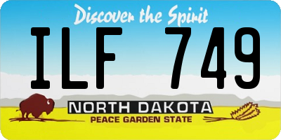 ND license plate ILF749