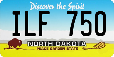 ND license plate ILF750
