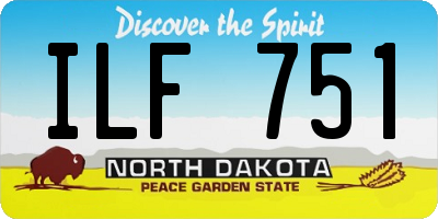 ND license plate ILF751