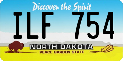 ND license plate ILF754