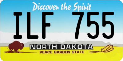 ND license plate ILF755