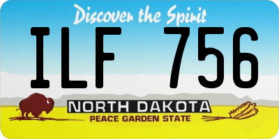 ND license plate ILF756
