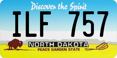 ND license plate ILF757