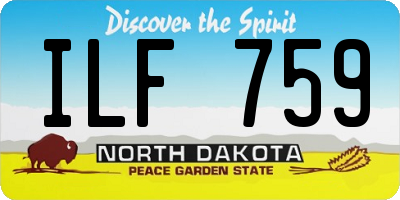 ND license plate ILF759