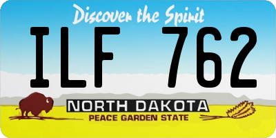 ND license plate ILF762