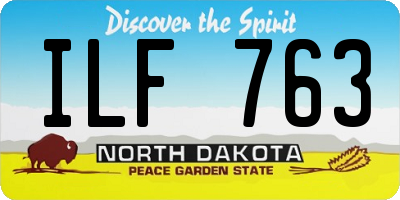 ND license plate ILF763