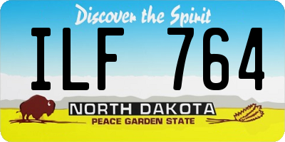 ND license plate ILF764